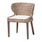 Bali & Pari Niesha Bohemian Grey Natural Kubu Rattan and Mahogany Wood Dining Chair 245-13720-ZORO - alternate 1